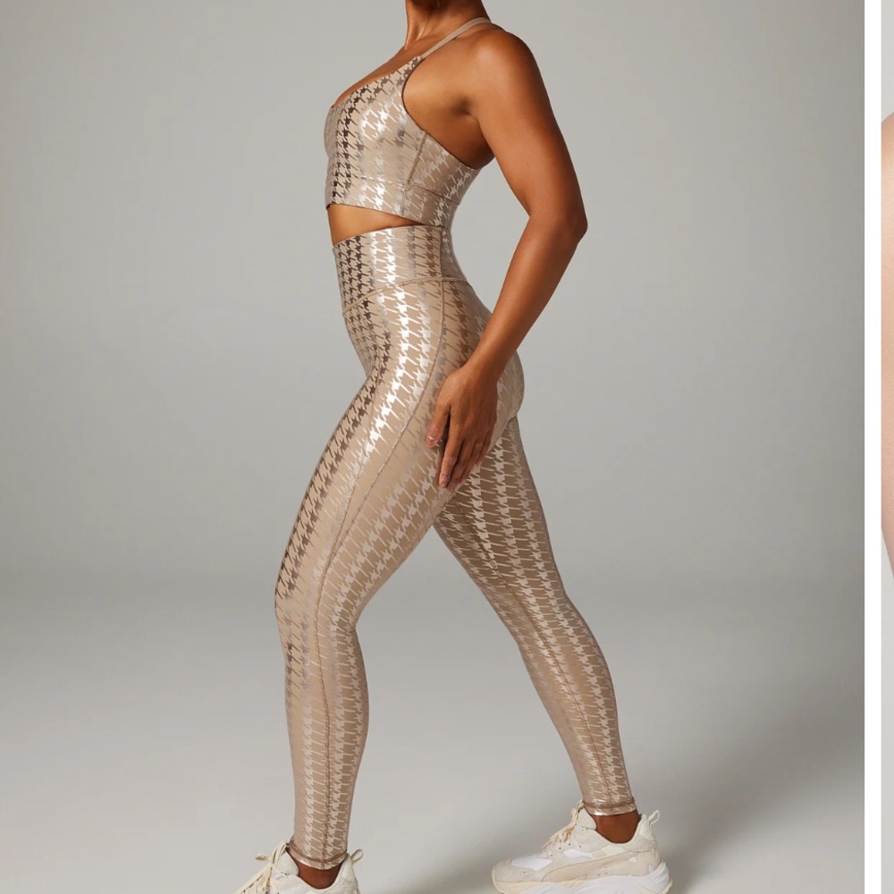 Savage X Fenty 3X Houndstooth Low-Impact Sports Bra & Super High Waist Leggings